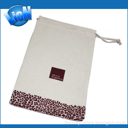 Large Size Eco-Friendly Promotional Natural Shoe Cotton Bag